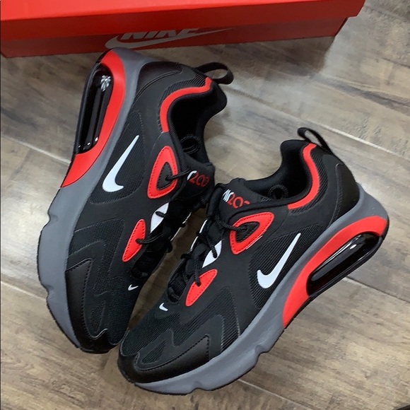 NIKE AIR MAX 200 Black/White-University Red men’s - Picture 6 of 16
